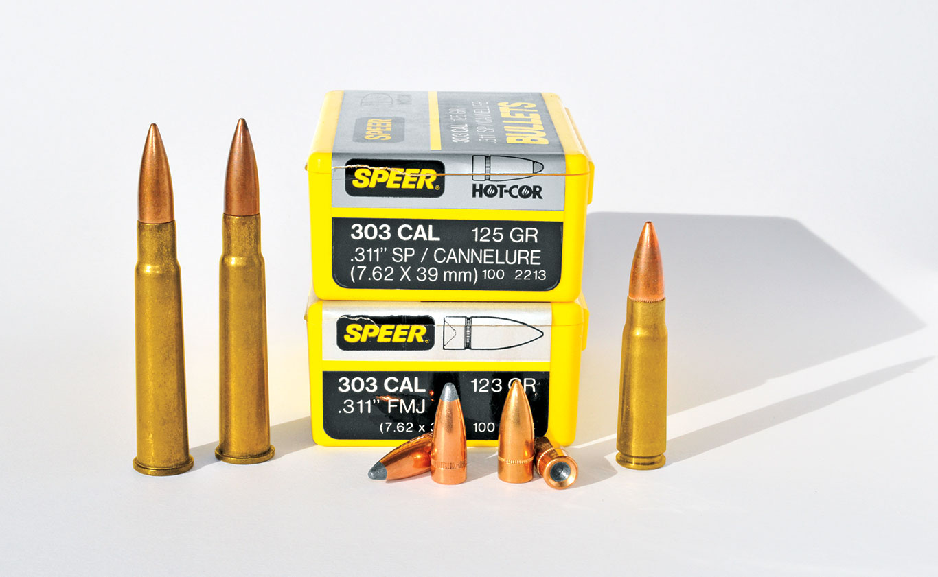 Handloaders of the .303 British (left) can use lightweight bullets designed...