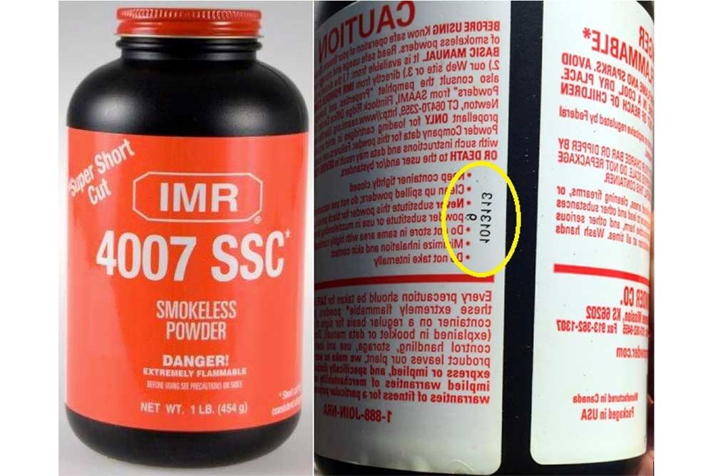 IMR 4007 SSC Powder Recall
