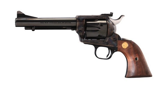 Like the original Colt New Frontier, the 2011 model comes with an adjustable rear sight. Other features include a ramped front sight, blue/case-colored finish, and walnut grips. Optional barrel lengths are 4.75, 5.5, and 7.5 inches.