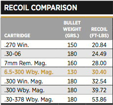 300 Win Mag Recoil Chart