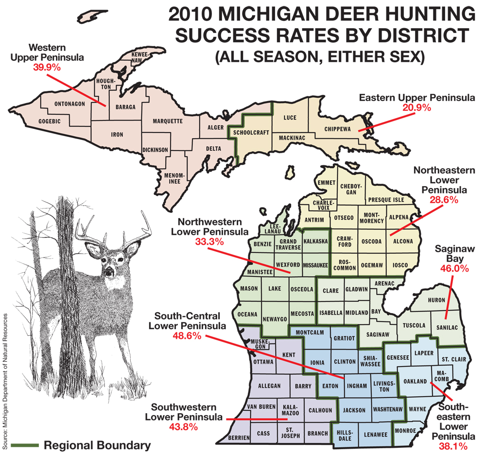 Michigan DNR Hunting Zones Map