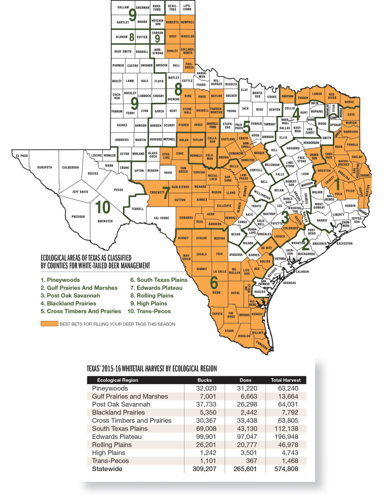 Texas Mule Deer Map