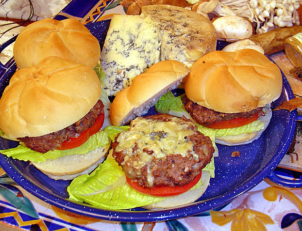 Mushroom and Blue Cheese Venison Burger Recipe