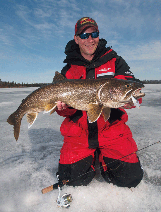 A large lake trout stole this teen's ice fishing trap. Seven hours