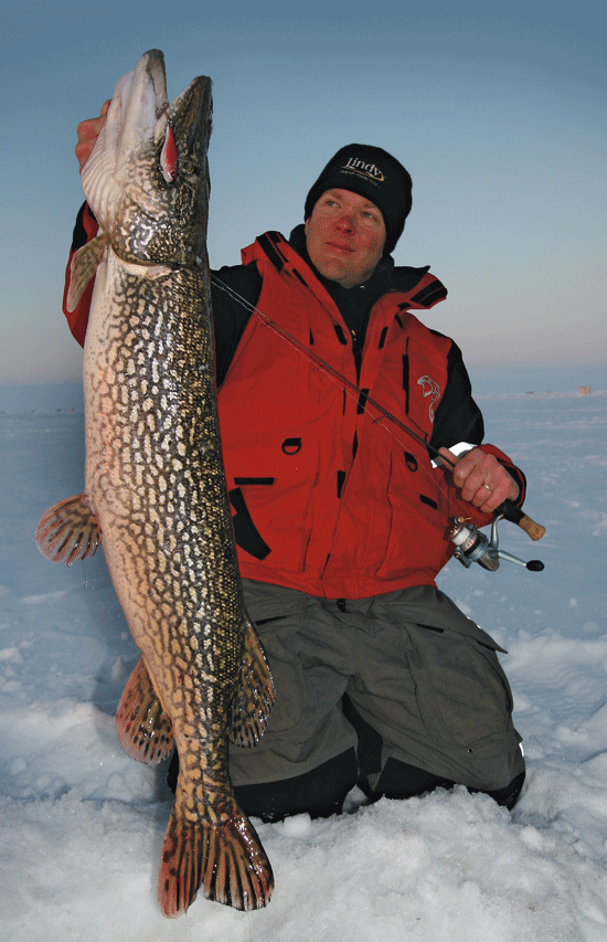 Ice Fishing for Northern Pike with Darter Head Jigs – Lake