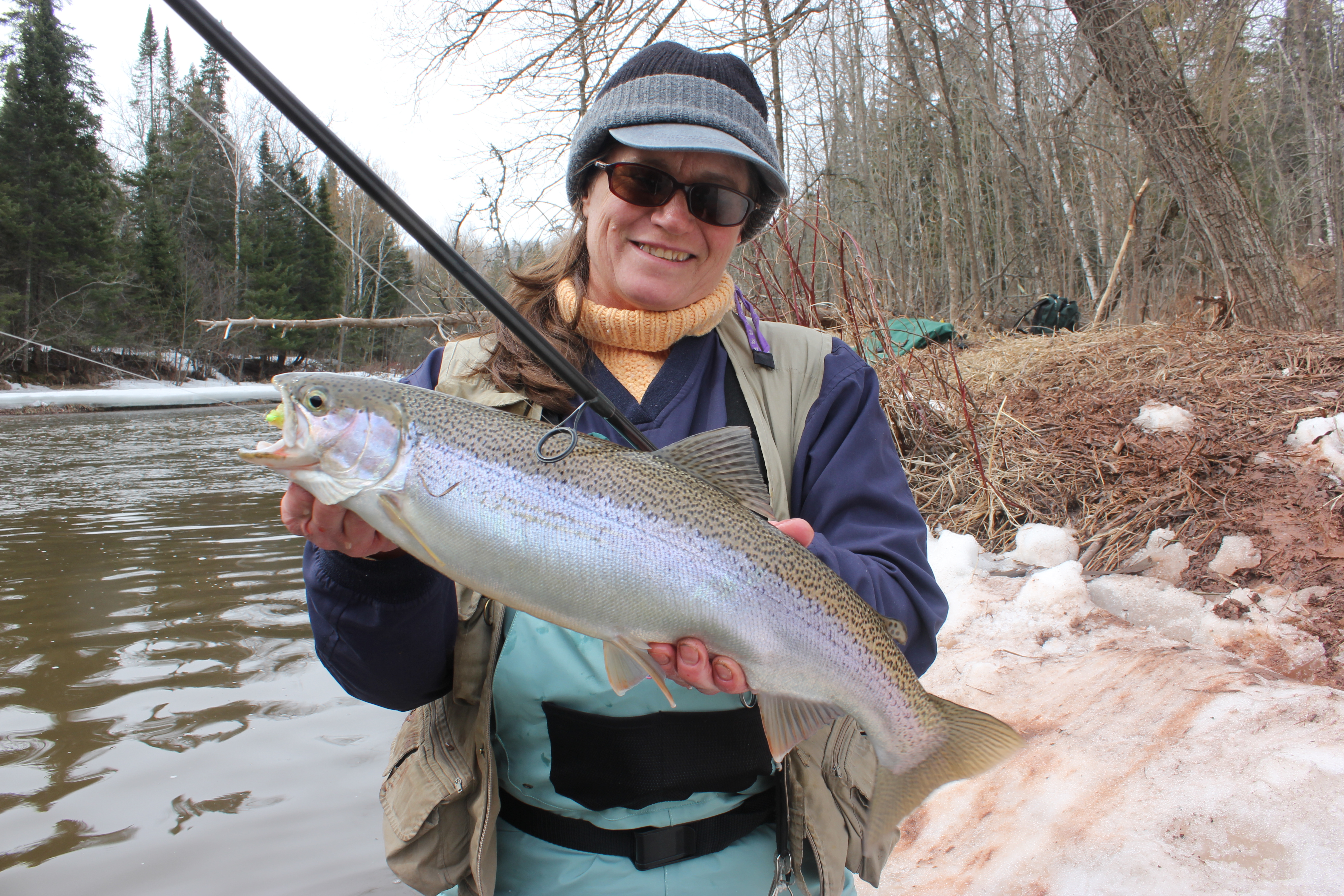 Mary Pops Another Steelhead Trout