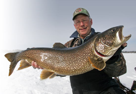 Giant Lake Trout Of The North (My Biggest Through The Ice) 