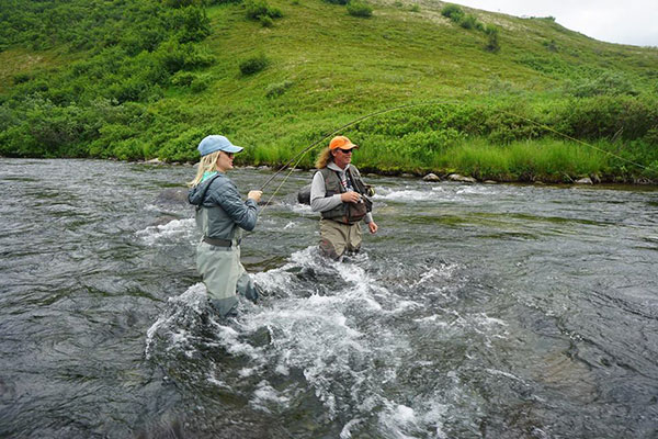 Lindsay Arnold doing some Fly-fishing