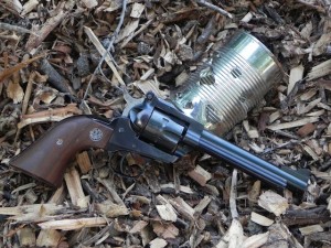 Ruger Single-Six with tin can