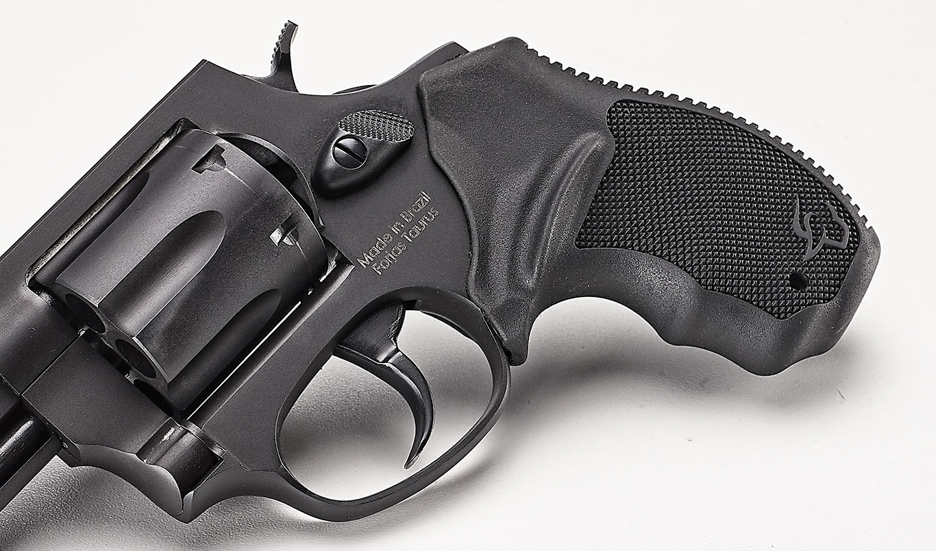 Taurus .38 special snub nose hammerless revolver.