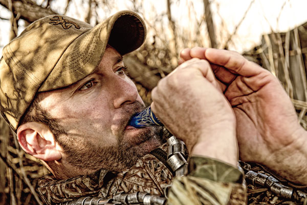 Don's call aggressively for ducks and geese