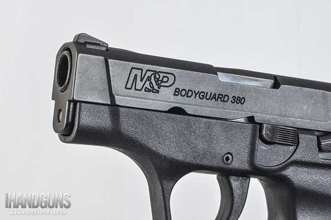 This M&P Bodyguard .380 version doesn’t include a laser, which in the a...