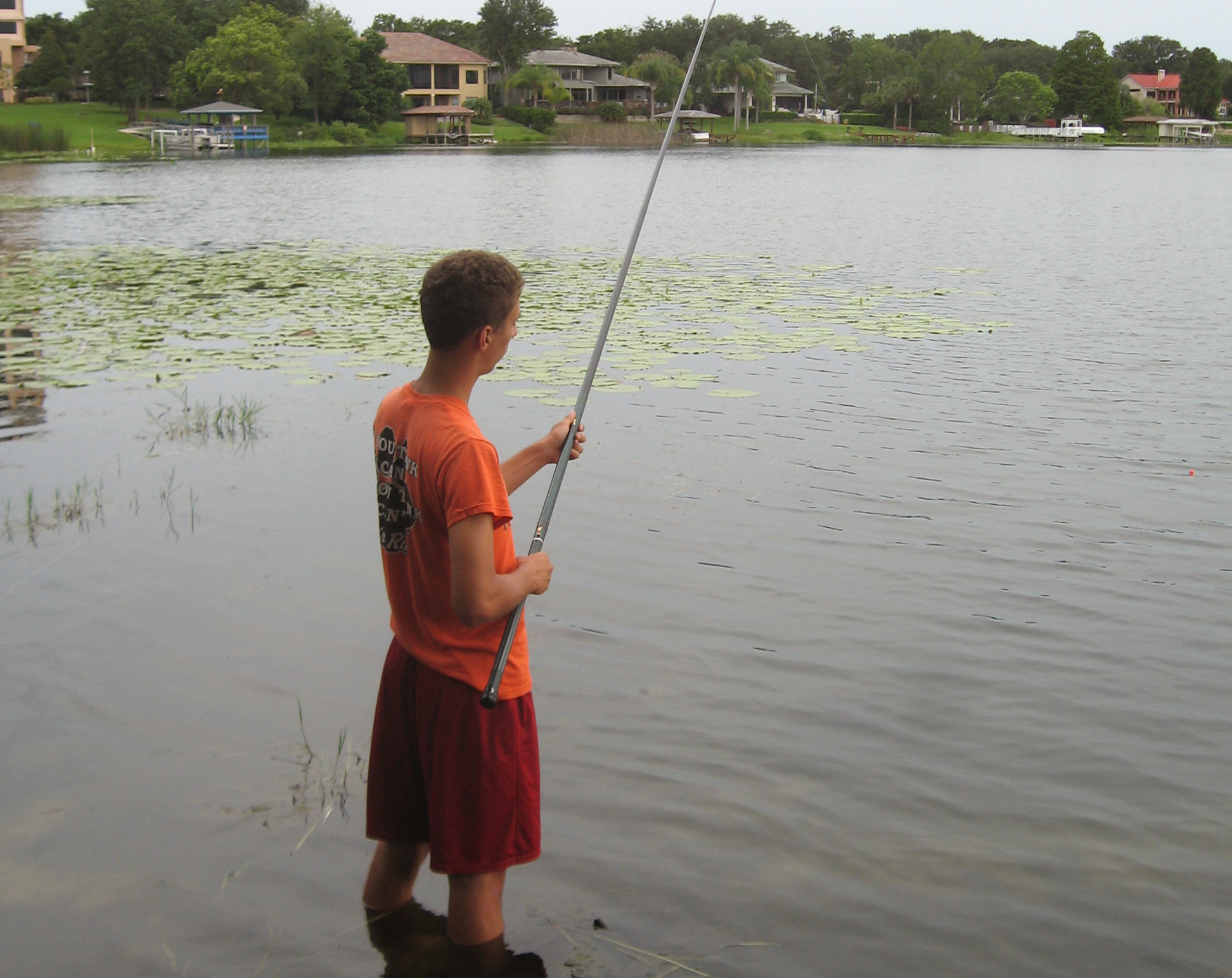 Pole Fishing On The River! 