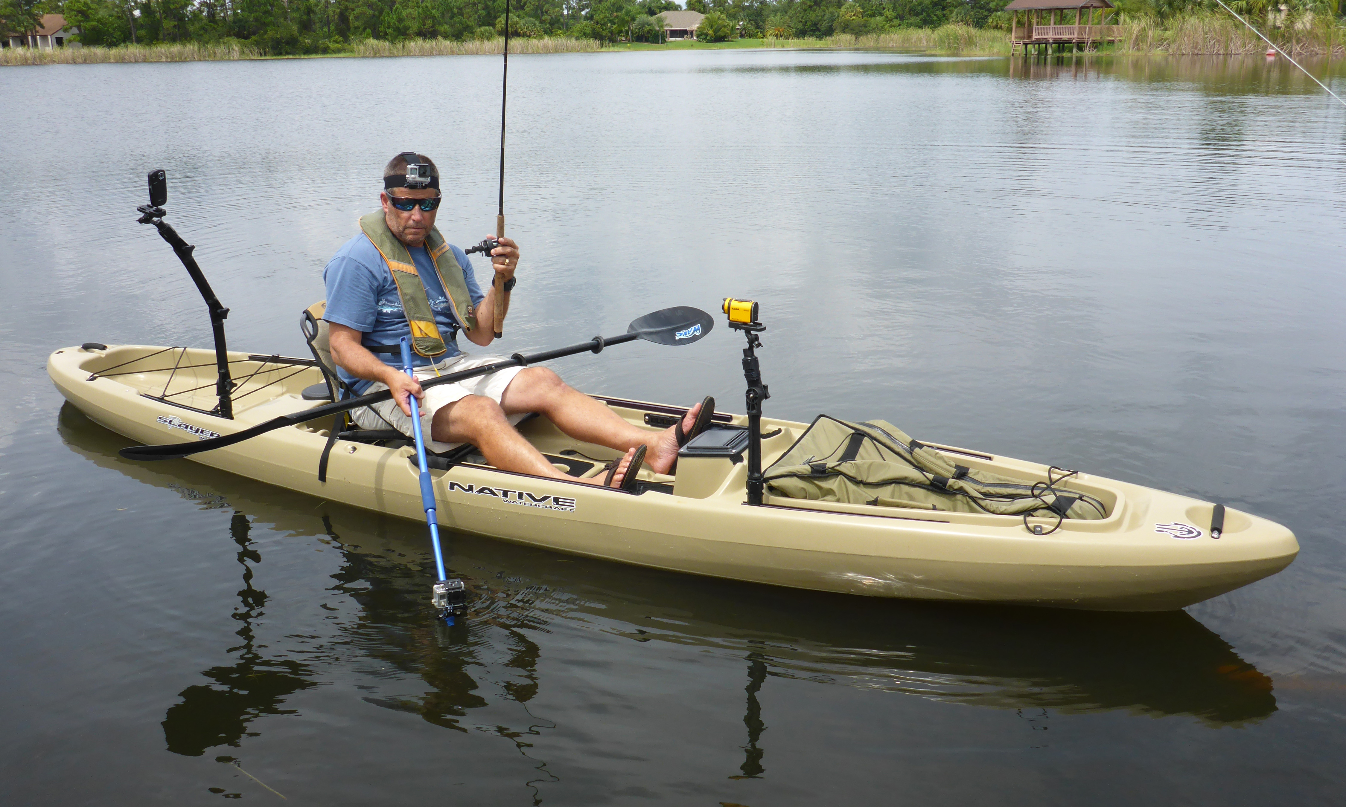 Palmetto Kayak Fishing: Kayak Fishing Monopod Conversion for GoPro and  other Cameras - DIY kayak camera mount